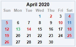 April 2020