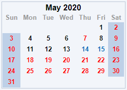 May 2020